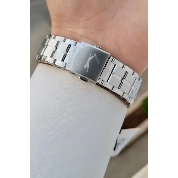 42 Mm Kadranı Füme Kordonu Gümüş Renk İç Göstergeleri Aktif Erkek Kol Saati