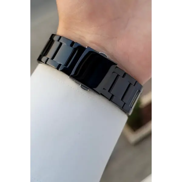 Kasası Rose Kordonu Siyah Renk Erkek Kol Saati