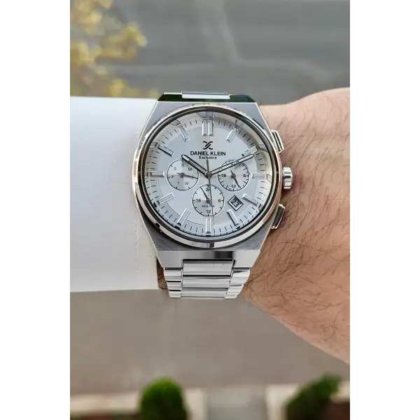 Gümüş Renk 43 Mm İç Göstergeleri Aktif Erkek Kol Saati