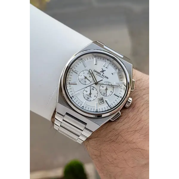 Gümüş Renk 43 Mm İç Göstergeleri Aktif Erkek Kol Saati