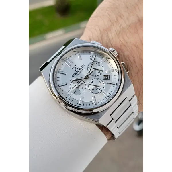 Gümüş Renk 43 Mm İç Göstergeleri Aktif Erkek Kol Saati