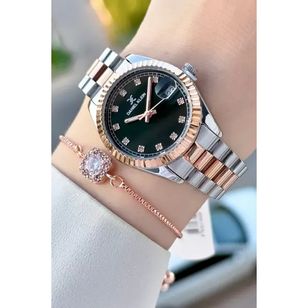 Rose Gümüş Renk 33 Mm Kadın Kol Saati ve Bileklik