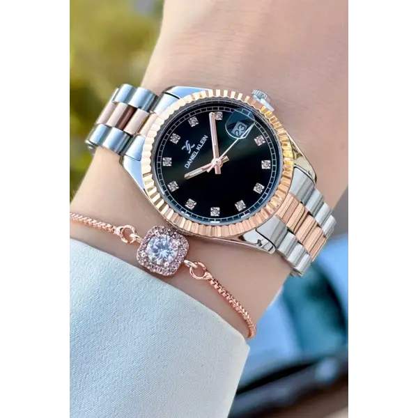 Rose Gümüş Renk 33 Mm Kadın Kol Saati ve Bileklik