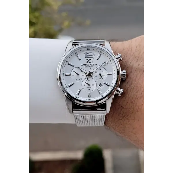 Gümüş Renk 43 Mm İç Göstergeleri Aktif Erkek Kol Saati