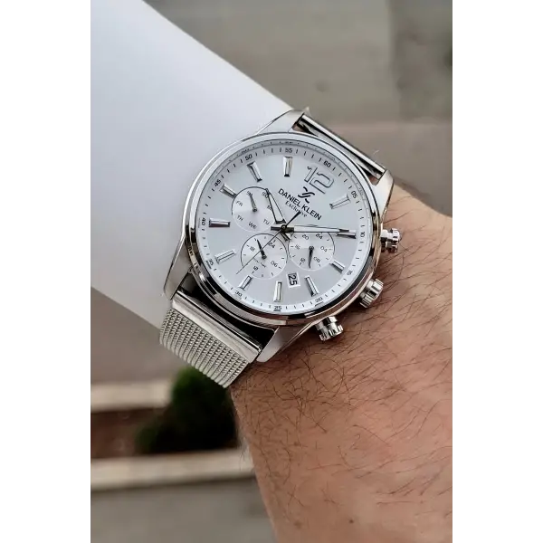 Gümüş Renk 43 Mm İç Göstergeleri Aktif Erkek Kol Saati