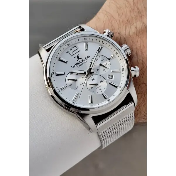 Gümüş Renk 43 Mm İç Göstergeleri Aktif Erkek Kol Saati