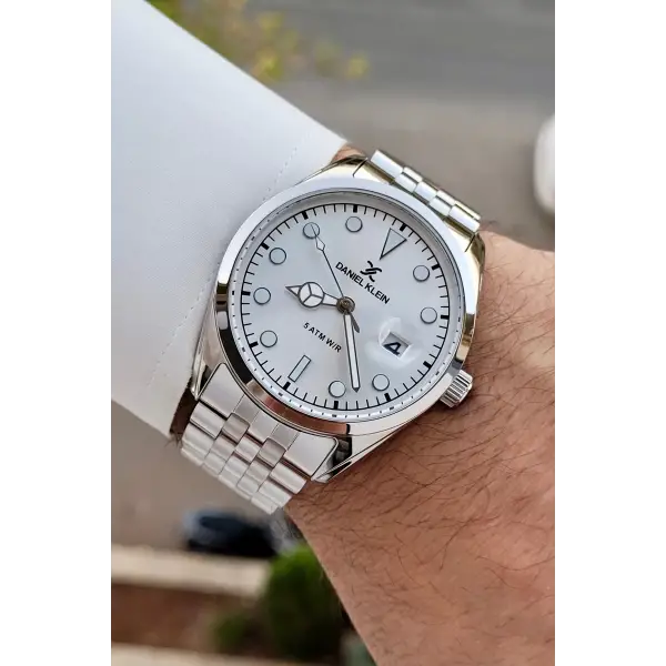 Gümüş Renk İç Göstergeleri Aktif Hediye Paketli Erkek Kol Saati