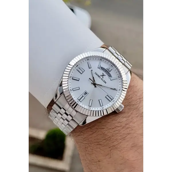Gümüş Renk 42 Mm İç Göstergeleri Aktif Erkek Kol Saati
