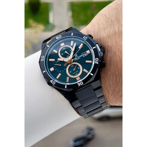 Kadranı Lacivert Kordonu Siyah Renk 42 Mm İç Göstergeleri Aktif Erkek Kol Saati