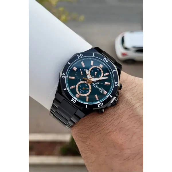 Kadranı Lacivert Kordonu Siyah Renk 42 Mm İç Göstergeleri Aktif Erkek Kol Saati