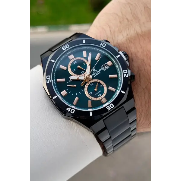 Kadranı Lacivert Kordonu Siyah Renk 42 Mm İç Göstergeleri Aktif Erkek Kol Saati