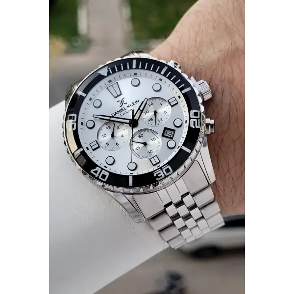 Gümüş Renk 44 Mm İç Göstergeleri Aktif Erkek Kol Saati