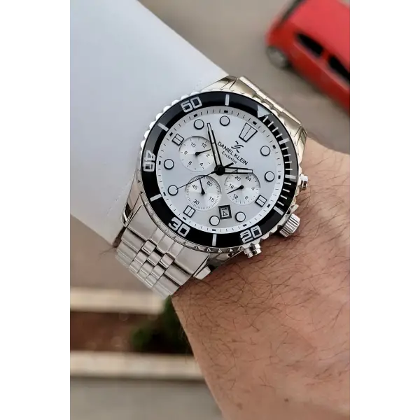 Gümüş Renk 44 Mm İç Göstergeleri Aktif Erkek Kol Saati