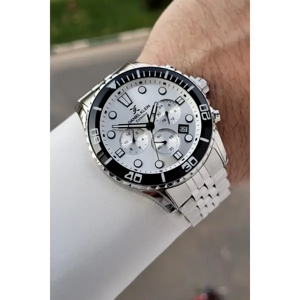 Gümüş Renk 44 Mm İç Göstergeleri Aktif Erkek Kol Saati