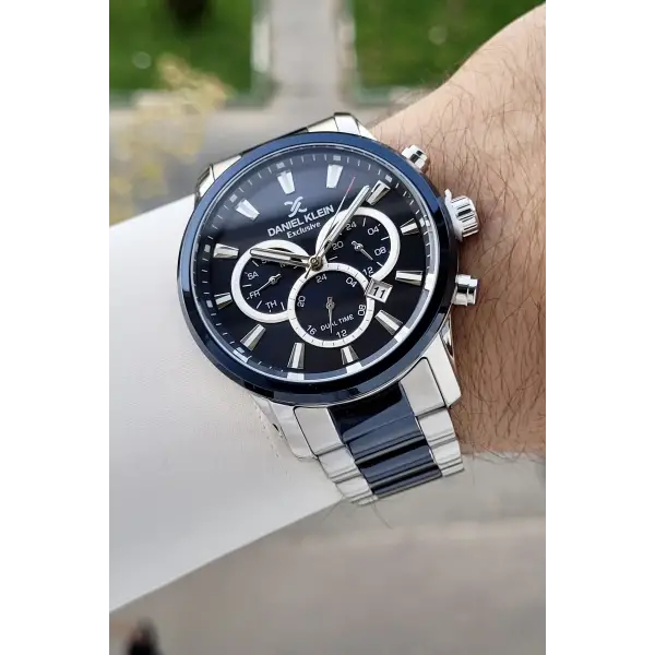 Göstergeleri Aktif Kadranı Lacivert Gümüş Renk Hediye Paketli Erkek Kol Saati