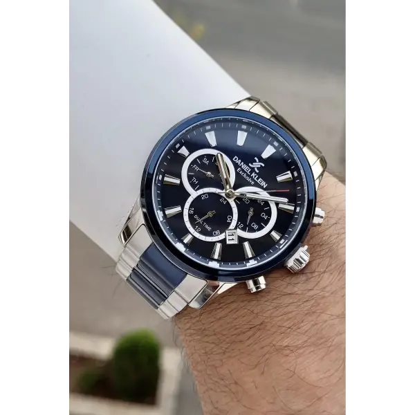 Göstergeleri Aktif Kadranı Lacivert Gümüş Renk Hediye Paketli Erkek Kol Saati