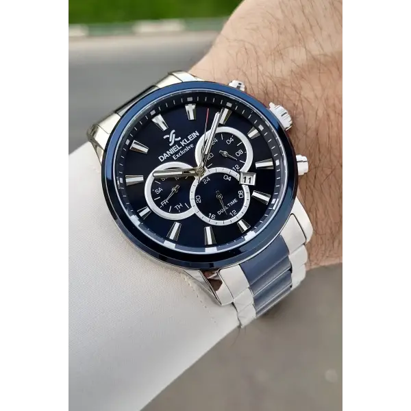 Göstergeleri Aktif Kadranı Lacivert Gümüş Renk Hediye Paketli Erkek Kol Saati