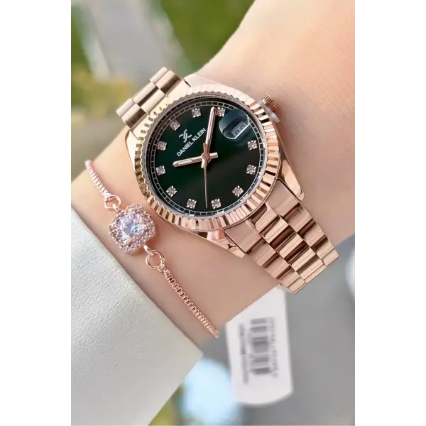 Rose Renk 33 Mm Kadın Kol Saati ve Bileklik