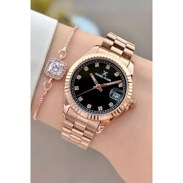 Rose Renk 33 Mm Kadın Kol Saati ve Bileklik