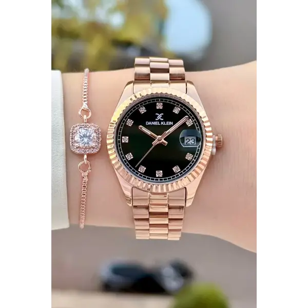 Rose Renk 33 Mm Kadın Kol Saati ve Bileklik