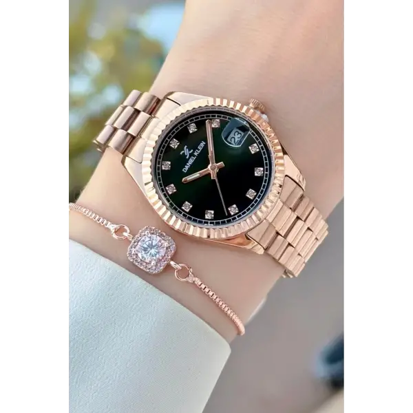 Rose Renk 33 Mm Kadın Kol Saati ve Bileklik