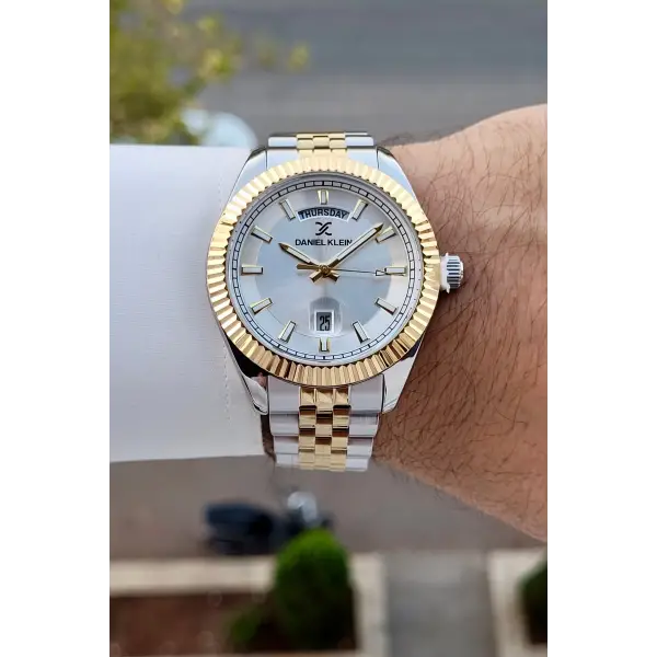 Gold Gümüş Renk 42 Mm İç Göstergeleri Aktif Erkek Kol Saati