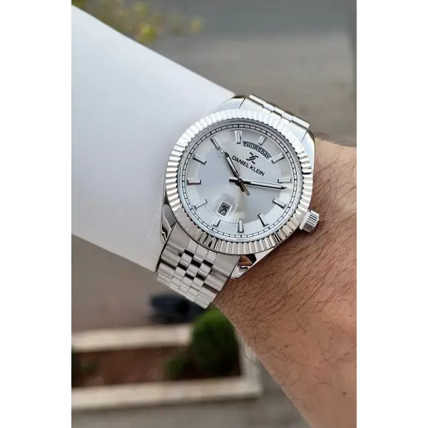 Gümüş Renk 42 Mm İç Göstergeleri Aktif Erkek Kol Saati