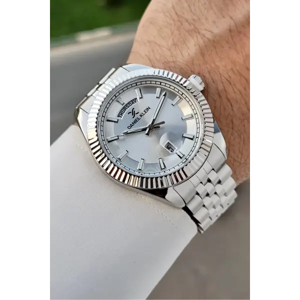 Gümüş Renk 42 Mm İç Göstergeleri Aktif Erkek Kol Saati