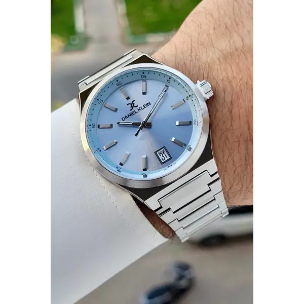 Kadranı Mavi Kordonu Gümüş Renk 42 Mm İç Göstergeleri Aktif Erkek Kol Saati