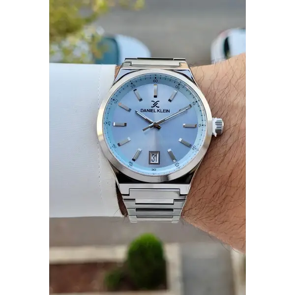 Kadranı Mavi Kordonu Gümüş Renk 42 Mm İç Göstergeleri Aktif Erkek Kol Saati