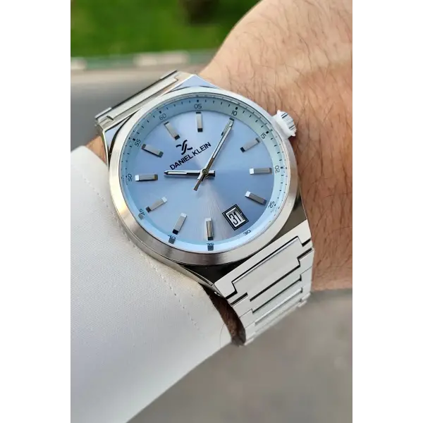 Kadranı Mavi Kordonu Gümüş Renk 42 Mm İç Göstergeleri Aktif Erkek Kol Saati