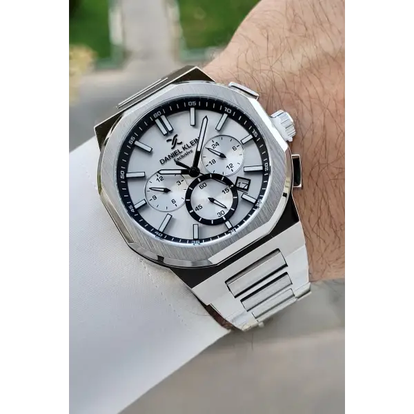 Gümüş Renk İç Göstergeleri Aktif Hediye Paketli Erkek Kol Saati