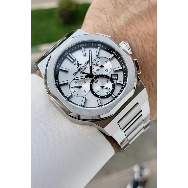 Gümüş Renk İç Göstergeleri Aktif Hediye Paketli Erkek Kol Saati