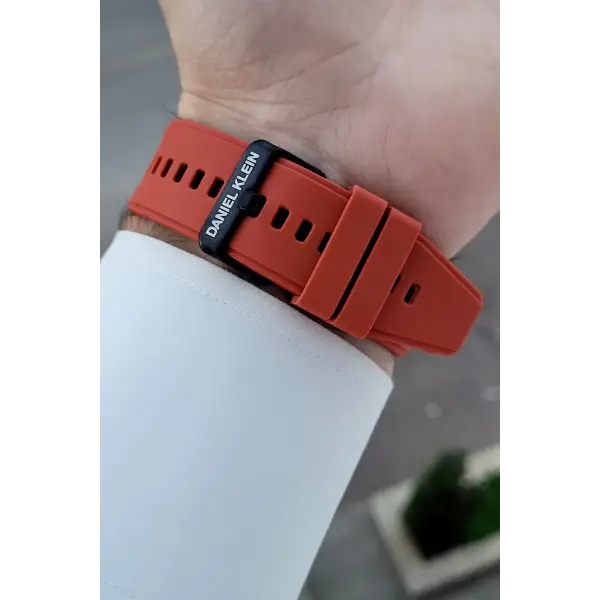 Kasası Siyah Kordonu Kırmızı Renk Android ve ios Uyumlu Hediye Paketli Akıllı Kol Saat