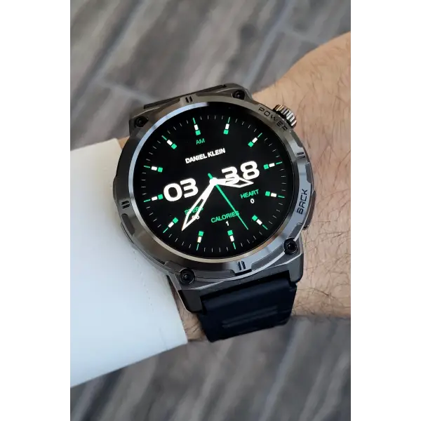 Çağrı Alma ve Yapma Özellikli Siyah Renk Android/ios Uyumlu Akıllı Saat