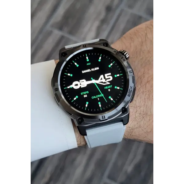 Çağrı Alma ve Yapma Özellikli Kasası Siyah Kordonu Gri Renk Akıllı Saat