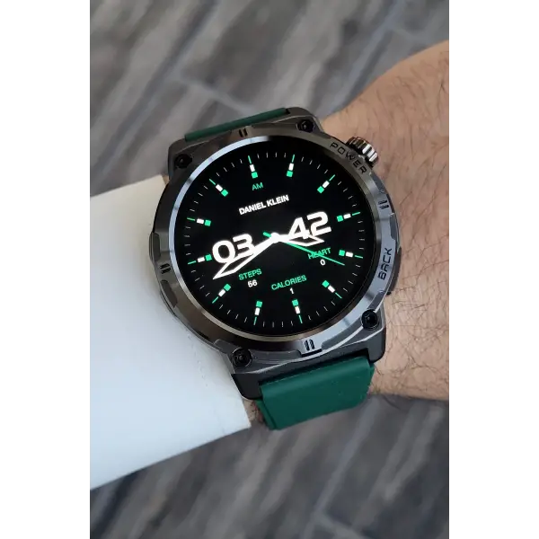 Çağrı Alma ve Yapma Özellikli Yeşil Renk Android ve iphone Uyumlu Akıllı Saat