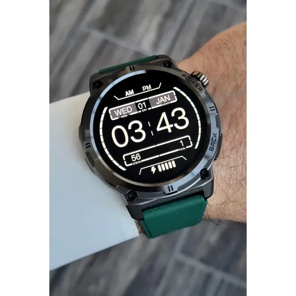 Çağrı Alma ve Yapma Özellikli Yeşil Renk Android ve iphone Uyumlu Akıllı Saat