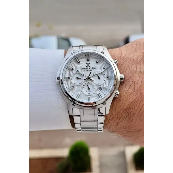 Gümüş Renk 44 Mm Göstergeleri Aktif Erkek Kol Saati
