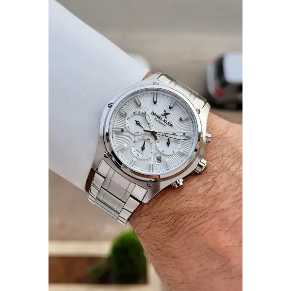 Gümüş Renk 44 Mm Göstergeleri Aktif Erkek Kol Saati