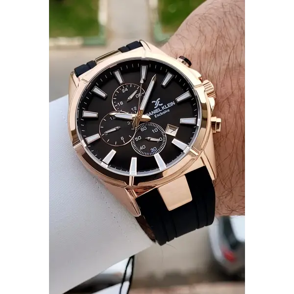 Kasası Rose Kordonu Siyah Renk 46 Mm İç Göstergeleri Aktif Erkek Kol Saati