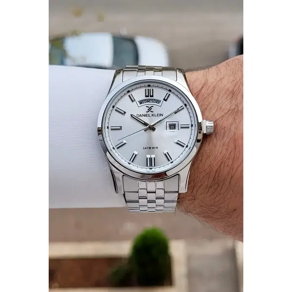 Gümüş Renk 43 mm Erkek Kol Saati