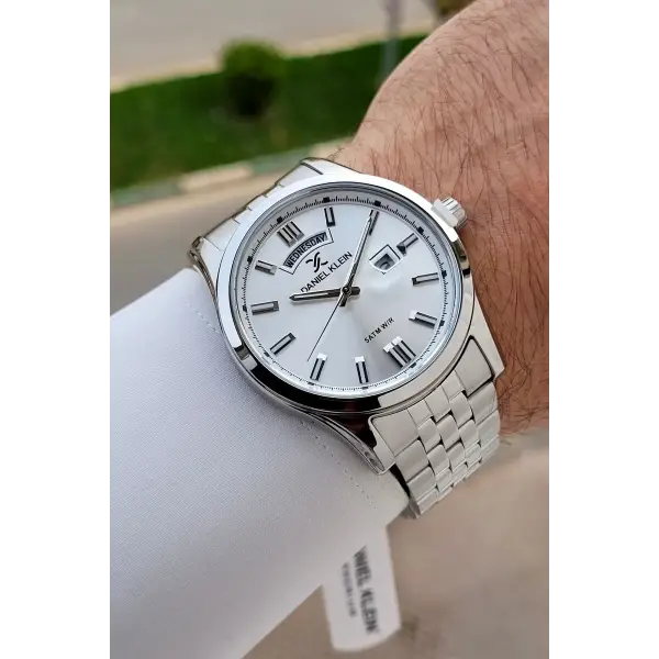 Gümüş Renk 43 mm Erkek Kol Saati