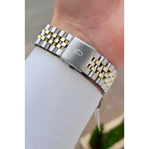 Kadranı Yeşil Kordonu Gold Gümüş Renk 40 mm Erkek Kol Saati