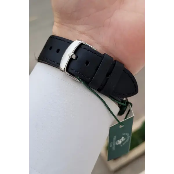 Rose Gümüş Siyah Renk 44 mm Erkek Kol Saati