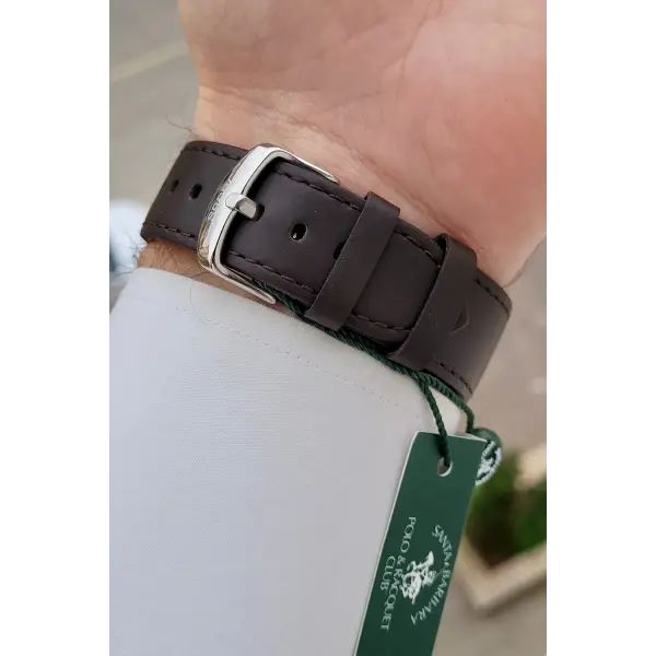 Kadranı Yeşil Kordonu Kahverengi Renk 44 mm Erkek Kol Saati