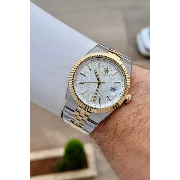 Gold Gümüş Renk 40 mm Renk Atmaz Oksitlenmez Çelik Erkek Kol Saati