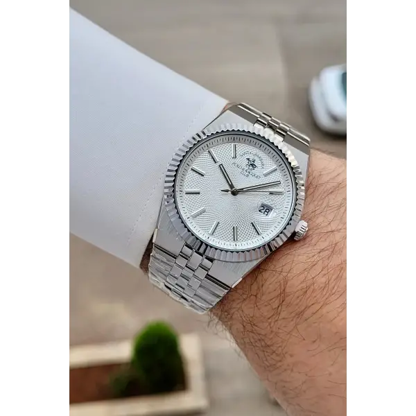Gümüş Renk 40 mm Renk Atmaz Oksitlenmez Çelik Erkek Kol Saati