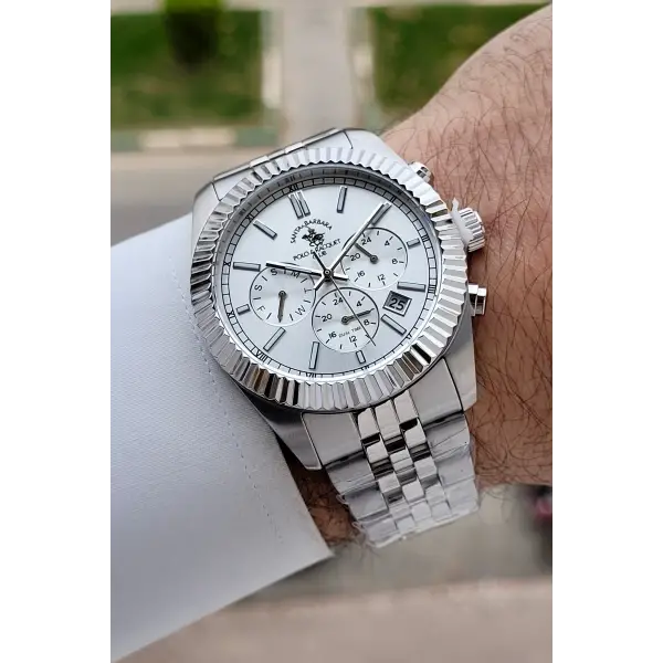 Gümüş Renk 41 mm Renk Atmaz Oksitlenmez Çelik Erkek Kol Saati