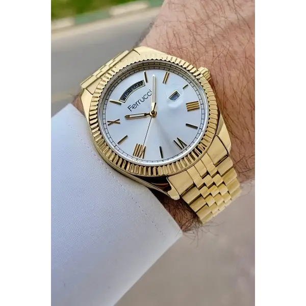 Gold Renk 41 mm İç Göstergeleri Aktif Erkek Kol Saati